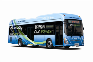 현대차, CNG 하이브리드 버스 ‘블루시티’ 첫 공개