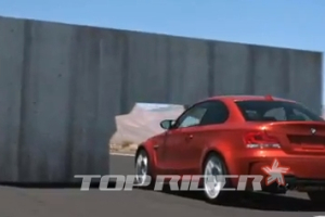 [동영상] BMW 1시리즈 M쿠페, 벽 뚫고 달려?