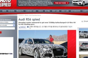 아우디 RS6 스파이샷 공개…“BMW M5 기다려”