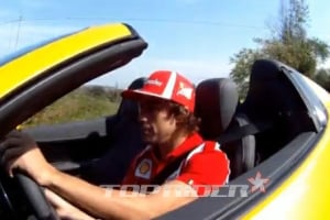 F1 페라리팀 알론소, 페라리 458 스파이더로 '폭풍질주'