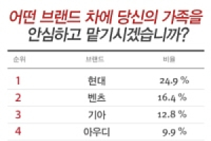 현대차, 벤츠·볼보 제치고 가장 안전한 브랜드 ‘1위’ 선정