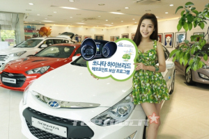 현대차, 쏘나타 하이브리드에 꽃 피면 