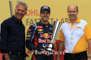 F1 챔피언 베텔, ‘2012 DHL 패스티스트랩’ 수상