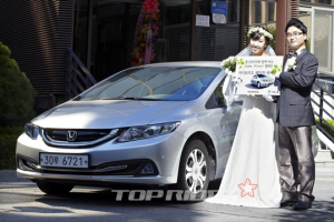 혼다, 친환경 웨딩카로 ‘시빅 하이브리드’ 지원