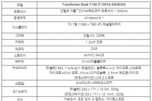 에이수스, 트랜스포머 북 T100 출시