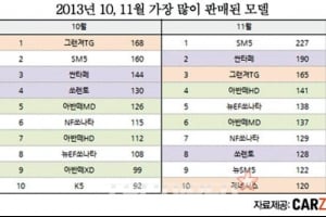 2013 올해 소비자가 가장 많이 판 차는?