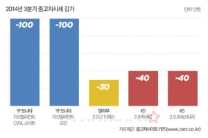 LF쏘나타 인기 속에 떨어져만 가는 동생의 몸값