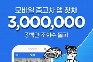 모바일 중고차앱 ‘첫차’ 300만 뷰 돌파
