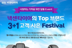 넥센타이어, 베스트 셀링 제품 대상 3+1 할인 프로모션