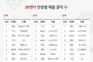 중고차.. 20대는 K5, 30대 이상은 그랜저HG 선호