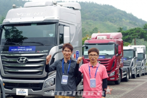 대형트럭으로 20km/L 넘는 고연비 달성!