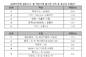 소비자가 뽑은 하반기 최고 신차는?