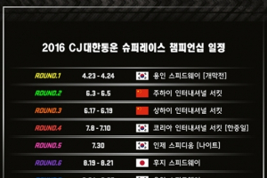 CJ 슈퍼레이스, 다음달 24일 용인 스피드웨이 개막전